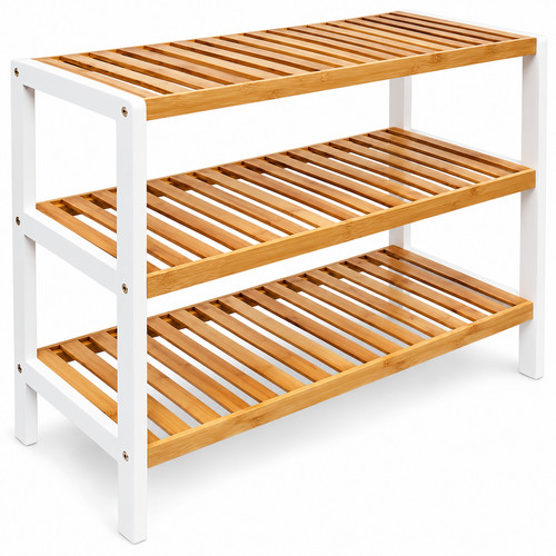 Tier bamboo shoe - rack, stand