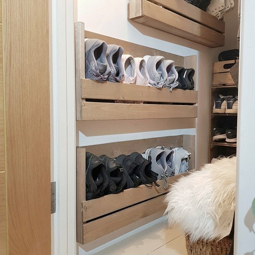 2pcs home wooden shoe rack - 2pcs,