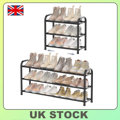 Tier shoe shelf black - 3-tier,