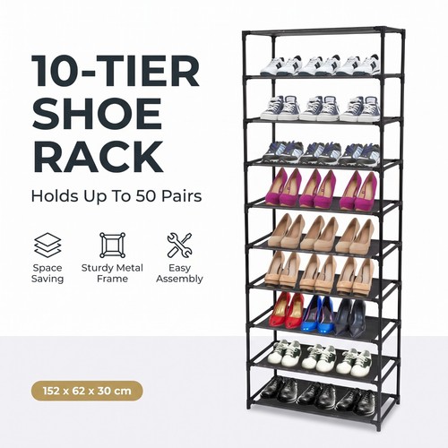Tall tier shoe rack space - tier,
