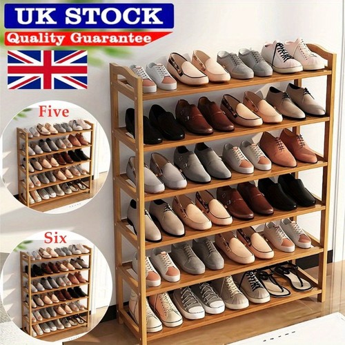 Tier bamboo shoe rack - shoe,