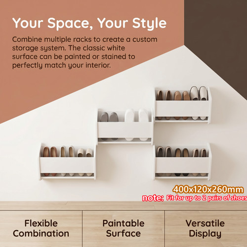 40cm wall mounted shoe - 40cm,