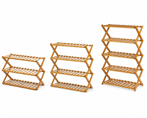 Tier folding wooden shoe - 3/4/5,