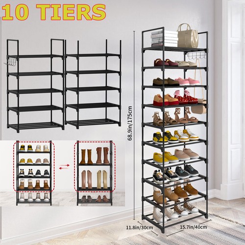 Narrow shoe rack - narrow, 10