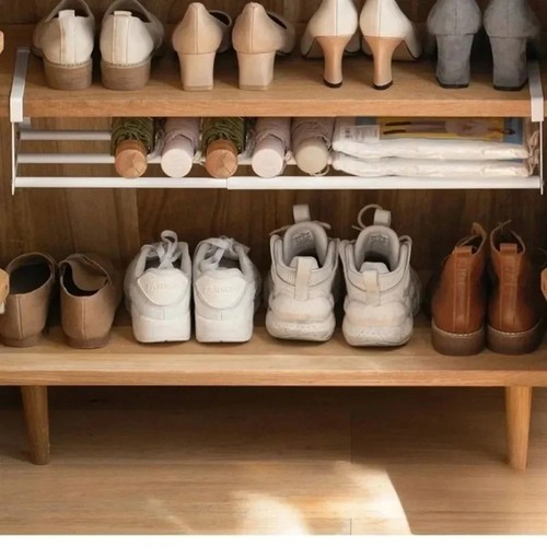 Adjustable shoe rack - adjustable,