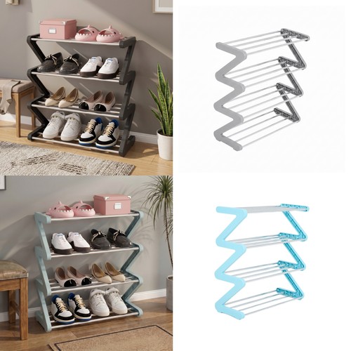 Shaped shoe rack tier - 4-tier,